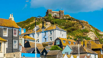 Buildings in Hastings, England 