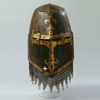 Topfhelm des Hans Rieter zu Kornburg, M. 14. Jh. Mit freundlicher genehmigung des Germanischen Nationalmuseums