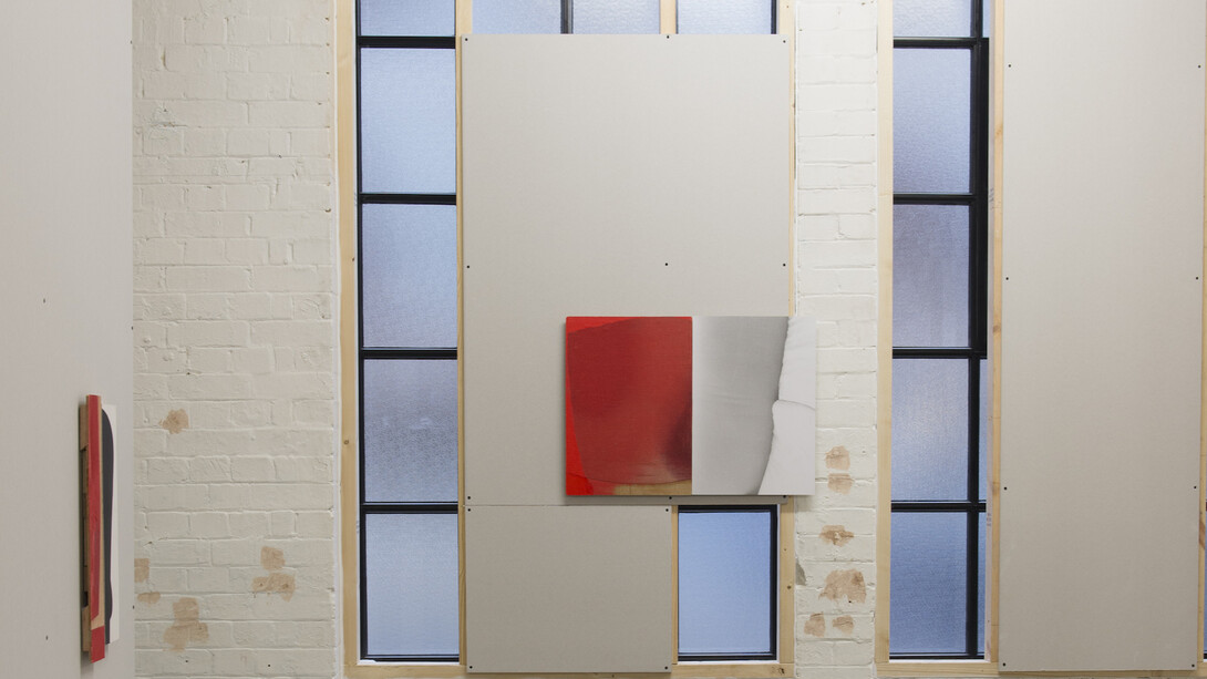 Ian McKeever, Against Architecture 21, 2013, 35 X 21cm, acrylic and oil on canvas on wood /silver gelatine photograph mounted on wood. Image courtesy of the artist and Matt's Gallery, London.
