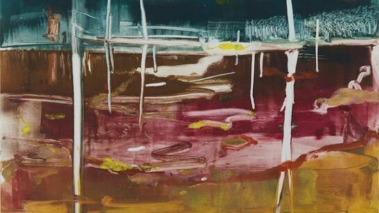 Calum McClure, White Trees, 2013, monotype, 44.5cm x 34.5cm