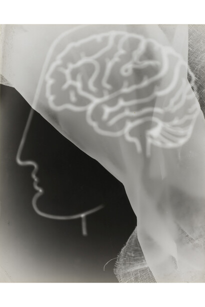 György Kepes, 1906-2001, Profile c.1939, image: 355 x 279 mm © estate of György Kepes. Image courtesy Wilson Centre for Photography 
