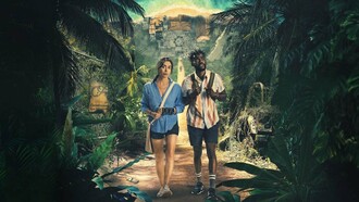 Poster from The Resort starring Cristin Milioti and William Jackson Harper
