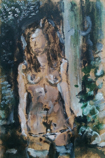 Jackson, Sam 'In My Dreams I Am With You', 2014, Oil on board, 15 x 10 cm