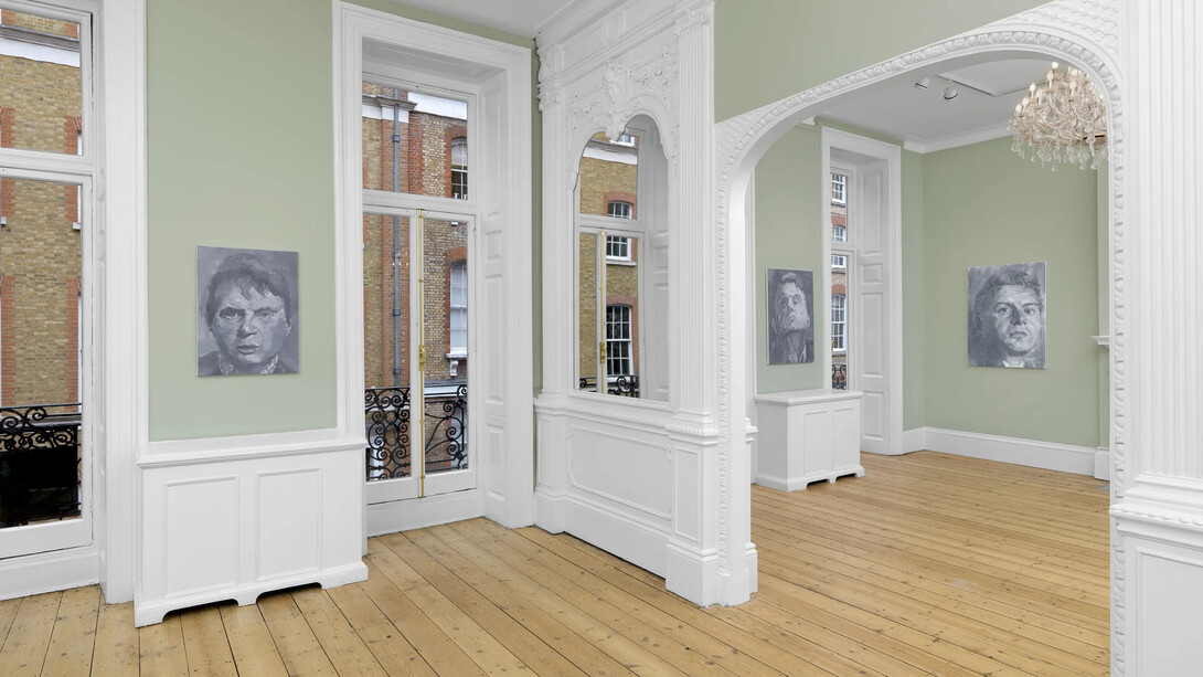 Yan Pei-Ming, Wanted, exhibition view. Courtesy of Massimo De Carlo Gallery