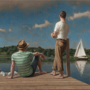 Steven J. Levin, The Sailboat, Oil on Linen, 25 x 36 inches, 2014