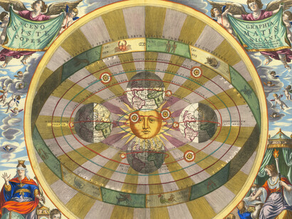 Carta de Andreas Cellarius que ilustra el modelo heliocéntrico del universo de Copérnico