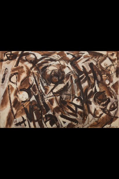 Lee Krasner, Seeded, 1960, oil on canvas, 70 3/4 x 109 inches, 179.7 x 276.9 cm. © 2017 The Pollock-Krasner Foundation / Artists Rights Society (ARS), New York. Image courtesy of Paul Kasmin Gallery 