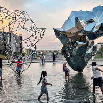 Ernest Danjuma, There is no time like the present (detail), 2024. Courtesy of Rele Gallery