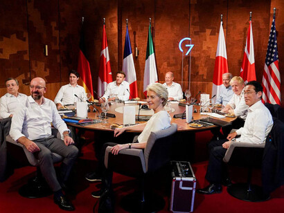 Imágenes de la reunión destinada a la cooperación en materia de política exterior y de seguridad, Cumbre del G7, 2022