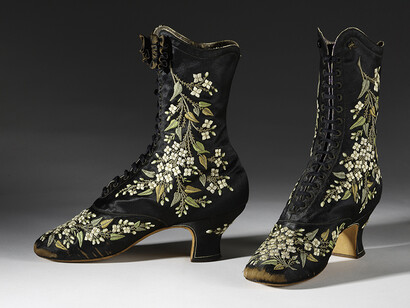 François Pinet boots, French, late 1870s – early 1880s

