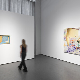 Matthias Weischer. Viewing room presentation, exhibition view. Courtesy of Galerie Judin