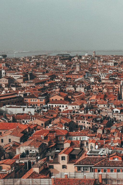 Vista aerea della città di Venezia, Italia