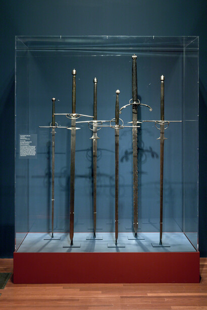 Various artists, Art and war in the Renaissance the battle of Pavia tapestries, exhibition view. Courtesy of Fine Arts Museums