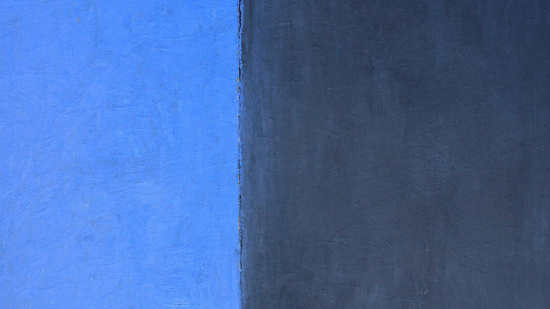 Laura Beard, Acoustic Shadow Blue, 2018, Mixed media, 36 x 48 inches (91.44 x 121.92 cm). Courtesy of Bruno David Gallery and Laura Beard