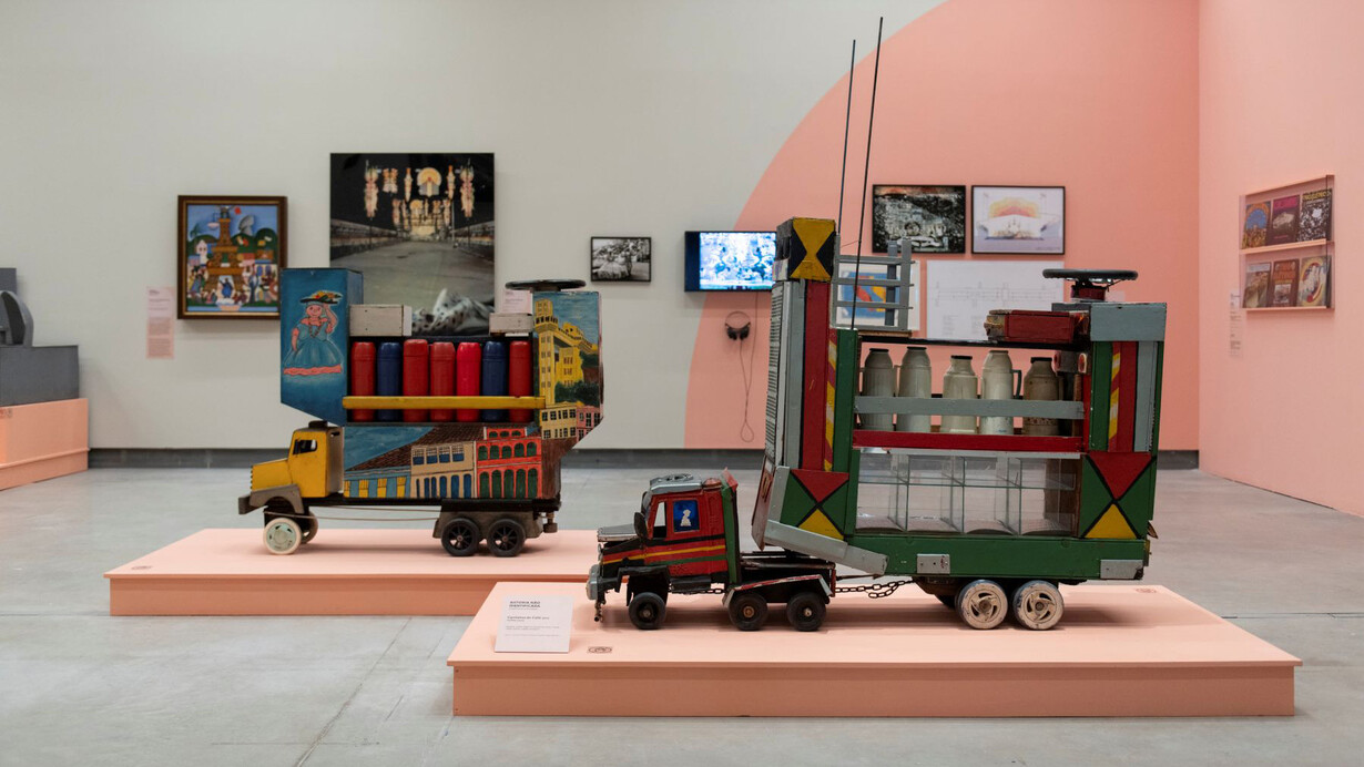 Carnival work, vue de l'exposition. Avec l'aimable autorisation de la Pinacoteca 