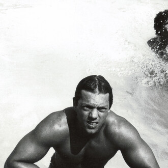 Andy Warhol, Men in pool, 1982. Courtesy of Hedges Projects