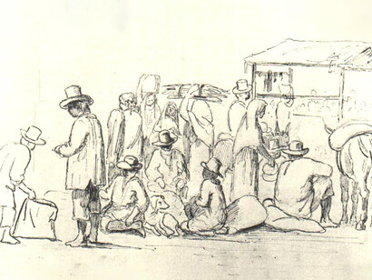 Camille Pissarro, Escenas del mercado, c. 1853