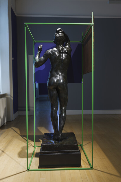 Niamh McCann
Rodin's The Age of Bronze AKA The Awakening Man AKA The Vanquished One (masked)
2018
208 x 90 x 78 cm
The Age of Bronze by Auguste Rodin, from Dublin City Gallery The Hugh Lane’s collection
Photos credit @ Lee Welch
