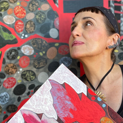 Marianna Bussola nel suo studio
