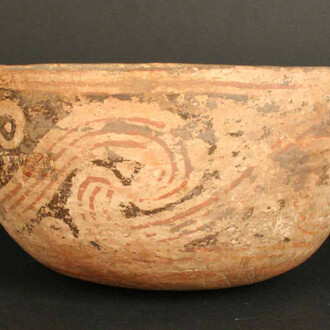 Escudilla polícroma

Materiales: Cerámica

1100- 1500 d.C. Fase Marajoara. Tipo Joanes pintado.