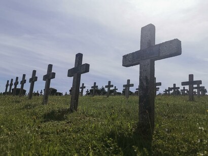 Cemitério da 1ª Guerra Mundial em Wuenheim, na França