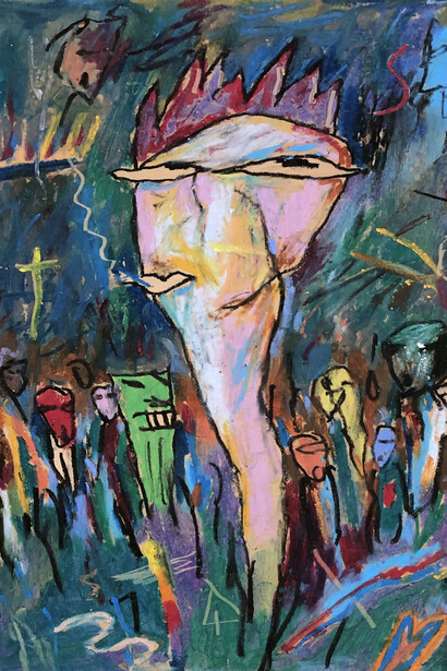 Ford Crull, Nightspirits (detail), 1986. Courtesy of Anita Shapolsky Gallery 
