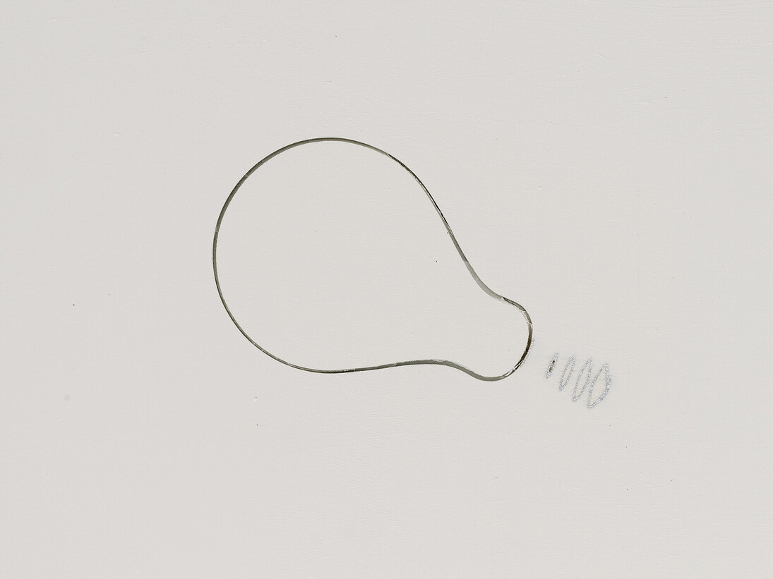 Oliver Beer, Clear Standard Classic (Leg Side), 2014, Light bulb, resin - object independant from wall, unique