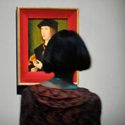 Looking at the Mille-fleur tapestry, which once belonged to Philip the Good (Brussels(?), ca 1466)
© Bernisches Historisches Museum, Bern. Photo Nadja Frey