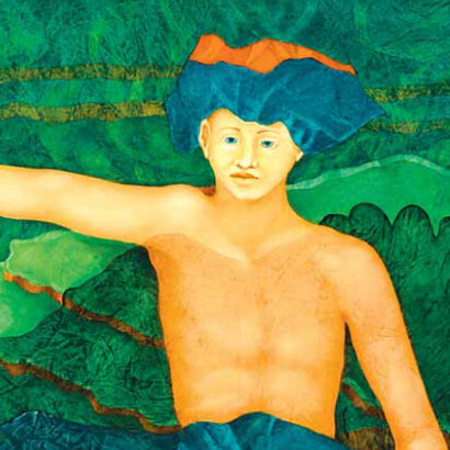 Agostino De Romanis, Sower of the Rice Fields, oil on cardboard, 69.5 x 100 cm, 2007, detail