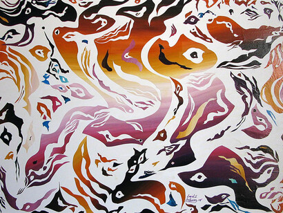 Daniel S. Solloway, Brown Algae, Mixed Media on Canvas, 36" x 48"