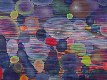 Huang Yuxing, Bubbles, 2014, Acrylic on canvas, 59 x 45 inches; 150 x 115 cm
