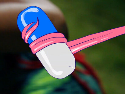 Juliana Huxtable, Pretty canary (video still), 2023. Courtesy of Turku Art Museum