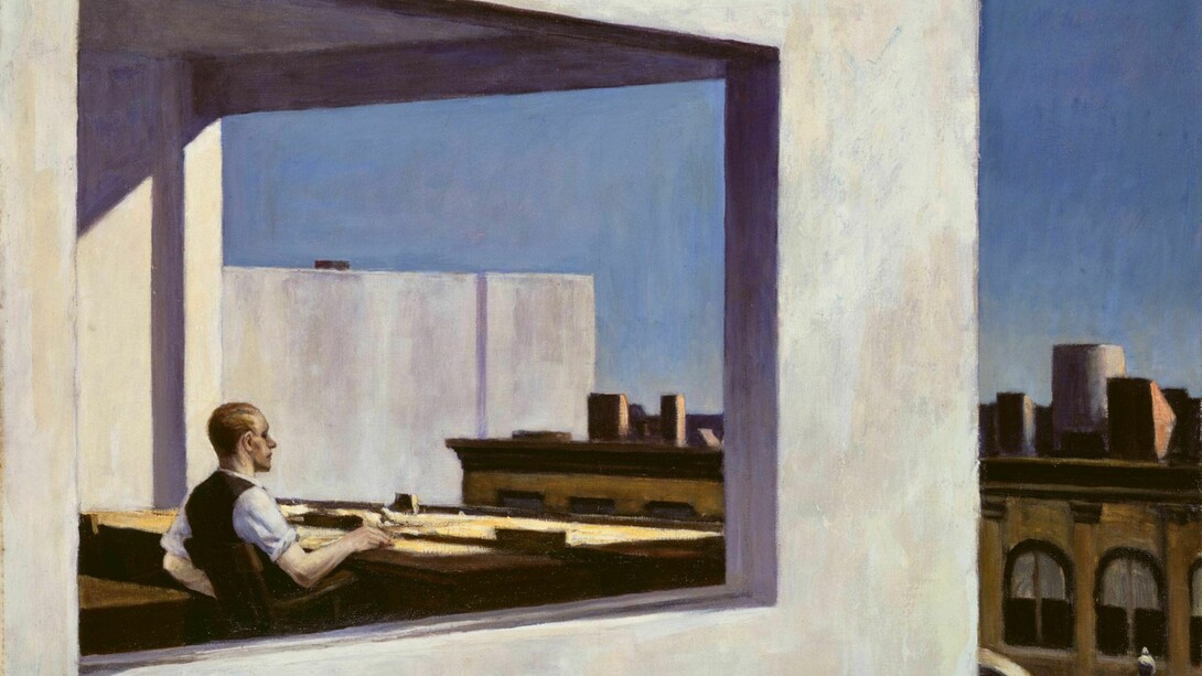 "Oficina en una ciudad pequeña" de Edward Hopper (1953)