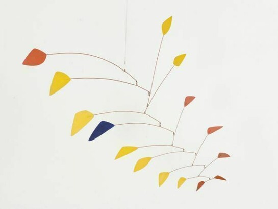 Alexander Calder, Blue Among Yellow and Red, 1963. Museum of Contemporary Art Chicago, the Leonard and Ruth Horwich Family Loan. © 2013 Calder Foundation, New York / Artists Rights Society (ARS), New York. Photo: Nathan Keay, © MCA Chicago.