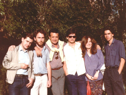 Andrés Morales, Cristóbal Santa Cruz, Sergio Badilla Castillo, Mauricio Electorat, Patricia Jerez y Felipe Tupper, Madrid, 1985