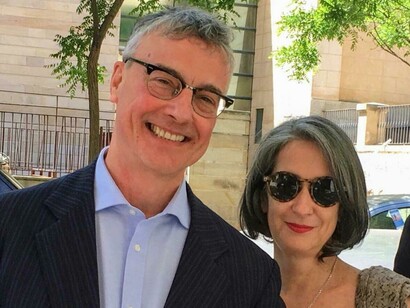 Carl Brandon Strehlke con Ana González Mozo, ricercatrice del Prado