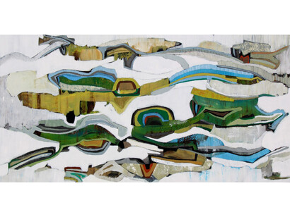 Chase Langford, Carmel Bay (2014), Oil on canvas, 28 x 54 inches