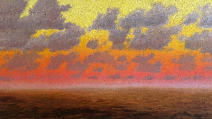 Will Klemm, Island sunset (detail), 2026. Courtesy of Wally Workman Gallery