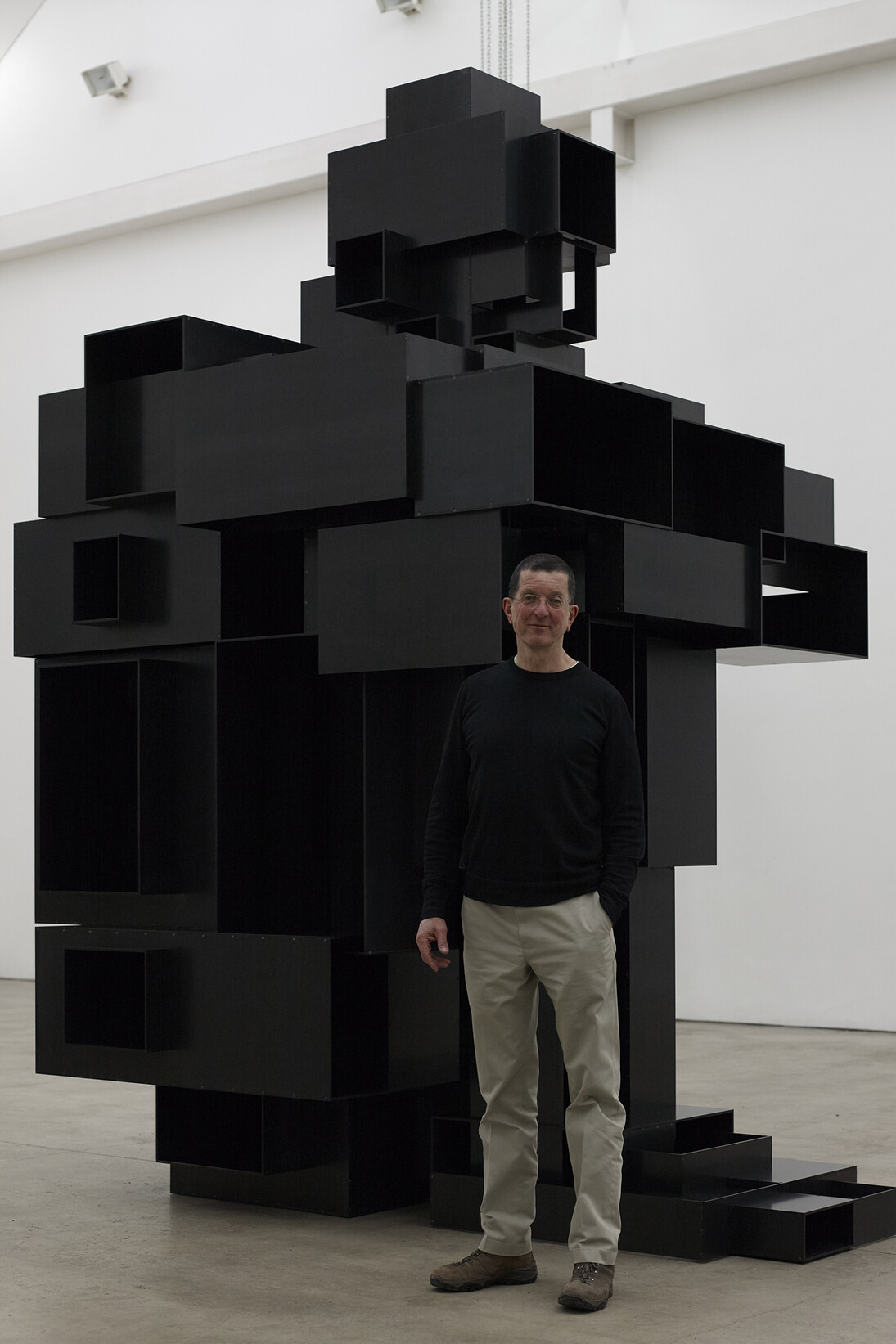 Antony Gormley, Expansion Field, 2014, 4mm Corten steel, 60 elements; variable dimensions, Courtesy Galerie Thaddaeus Ropac Paris/Salzburg, Photograph by Dominique Uldry
