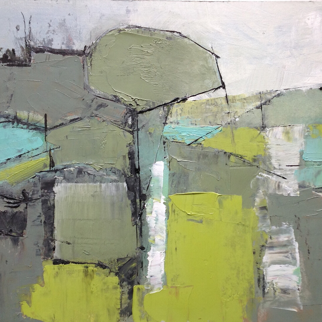 Louise Holgate, Somerset Fields and Water (detail)
