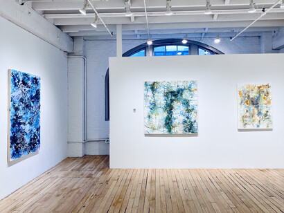 Lisa Petker-Mintz, Beyond the Sun, exhibition view. Courtesy of the artist and The Painting Center, New York