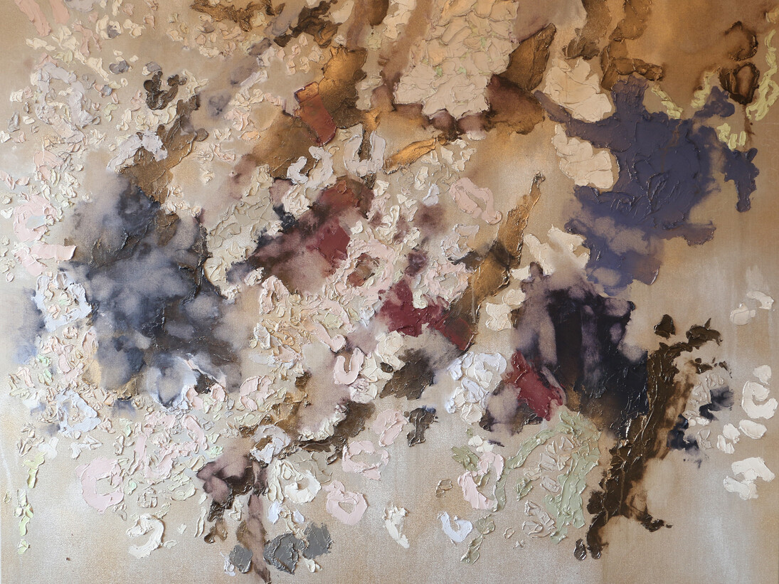 Brendan Stuart Burns, Hum, 2014, Oil and wax on linen canvas, 160 x 200 cm © the artist, courtesy of Osborne Samuel