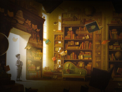 "I fantastici libri volanti di Mr Morris Lessmore", illustrato da William Joyce e Joe Bluhm, Rizzoli, (2017). Una biblioteca animata dalle pagine di tanti volumi che, svolazzanti, invitavano alla lettura, sussurrando