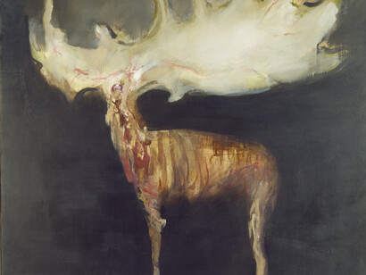 Barrie Cooke, Megaceros hibernicus, 1983. Courtesy of Royal Hibernian Academy of Arts