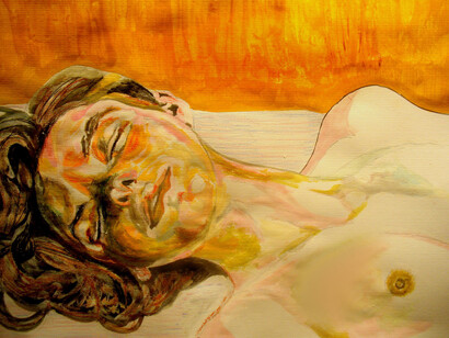 Girl with closed eyes, Lucien Freud