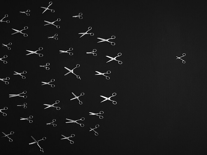 Pino Pipoli, Mostro Exhibition view at Marsèlleria, 2015, Forbici (Scissors), detail, Ph. Alvaro Caleca, Courtesy the artist