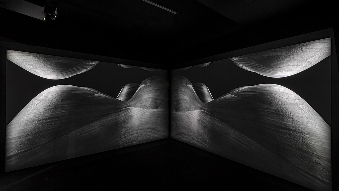 Caroline Monnet, Pizandawatc / The one who listens, exhibition view. Courtesy of Canadian Museum of History