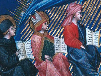 Canto X, miniatura del codice alla British Library, Londra, particolare