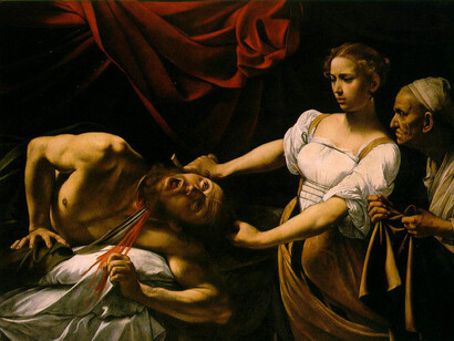 Caravaggio. Judit y Holofernes. 1599. Óleo sobre lienzo. 144 × 195 cm. Galería Nacional de Arte Antiguo, Roma