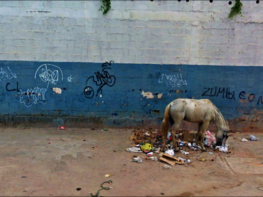 Jon Rafman, Rua Monte Castelo Duque de Caxias Brasil, 2010, Archival pigment print mounted on dibond, 40 x 64 inches(101.6 x 162.6 cm), Edition of 1 + 1 AP. Image courtesy of the artist and Zach Feuer Gallery, New York